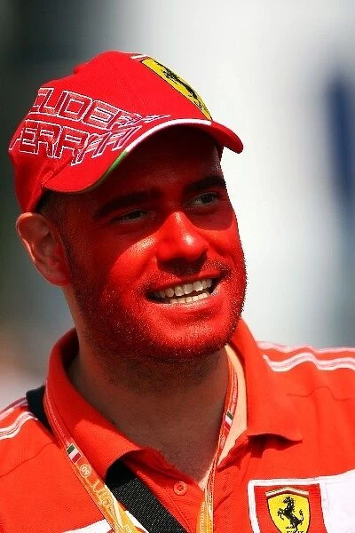 Formula One World Championship: A red-faced Ferrari fan