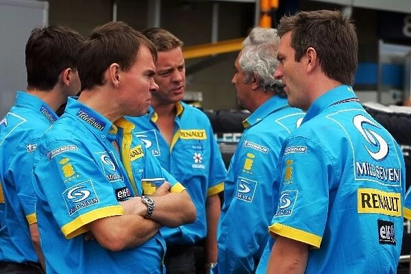 Formula One World Championship: Renault personnel in the paddock
