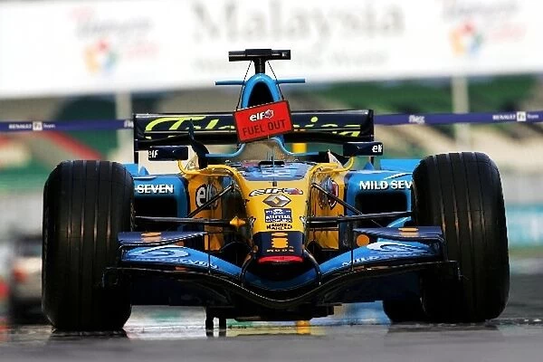 Formula One World Championship: The Renault R26 of Giancarlo Fisichella Renault in parc ferme