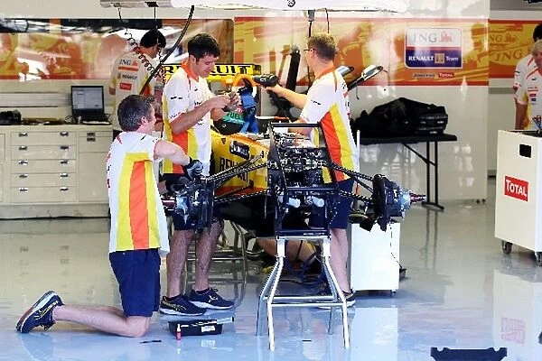 Formula One World Championship: Renault R29 worked on in the pits