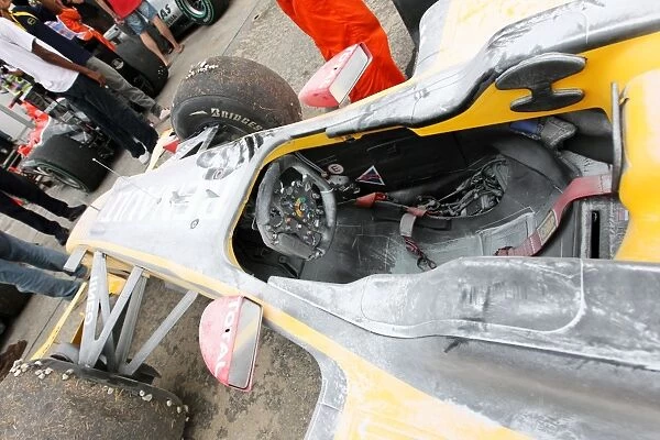 Formula One World Championship: Renault R30 of race retiree Vitaly Petrov Renault