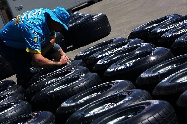Formula One World Championship: Renault tyres in the paddock