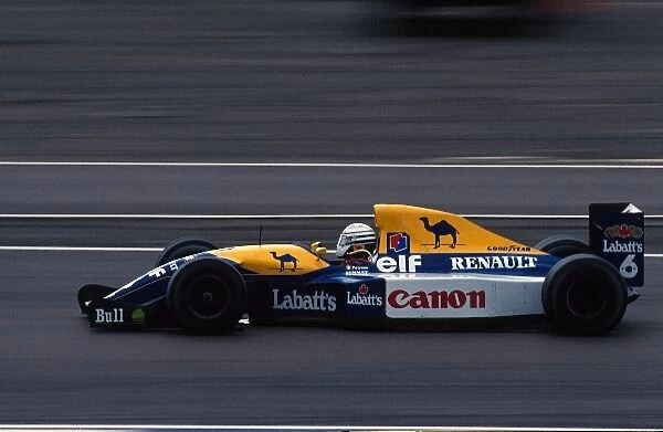 Formula One World Championship: Riccardo Patrese Williams Renault FW14B finished in 2nd place