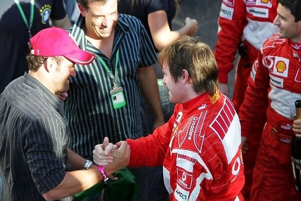 Formula One World Championship: Rob Smedley Ferrari Race Engineer celebrates race win for Felipe Massa Ferrari