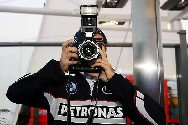 Formula One World Championship: Robert Kubica BMW Sauber F1 does the photography at the BMW Sauber Photographers Dinner