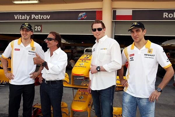 Formula One World Championship: Robert Kubica Renault with Emerson Fittipaldi TW Steel Global Ambassador; Jordy Cobelens, CEO of TW Steel