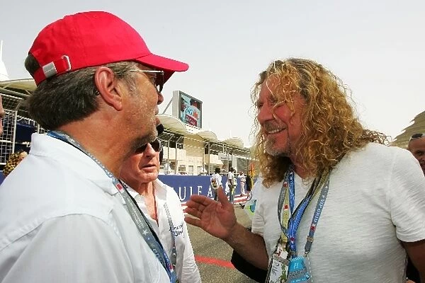 Formula One World Championship: Rock legends Eric Clapton and Robert Plant Led Zeppelin singer