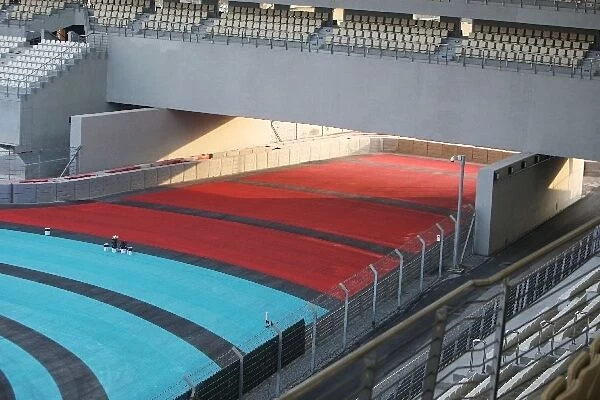 Formula One World Championship: Run off area under the West Grandstand