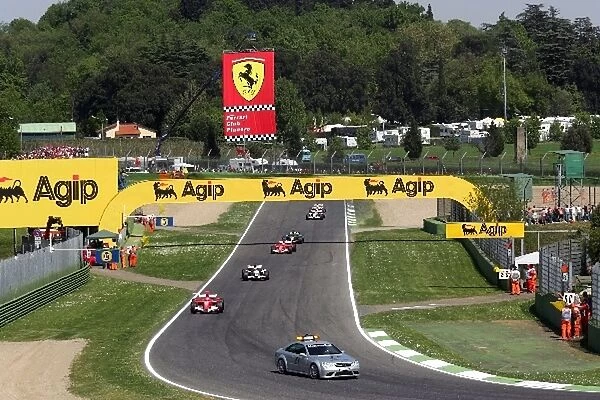 Formula One World Championship: The safety car leads the field