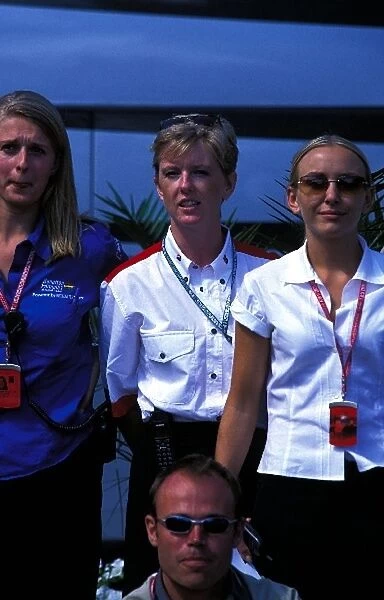 Formula One World Championship: Sarah French Bridgestone Press Officer and Jules Kulpinski Press Officer and Personal Assistant to Jacques Villeneuve