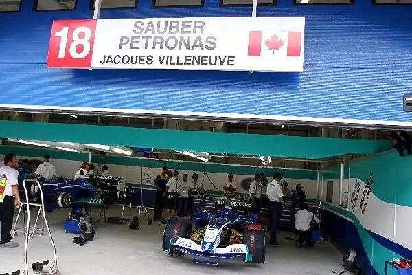 Formula One World Championship: The Sauber garage