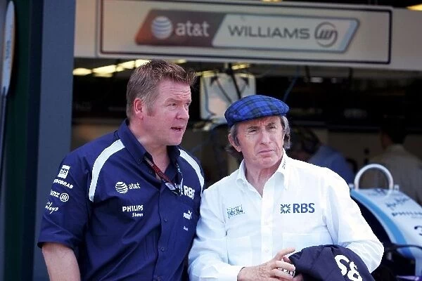 Formula One World Championship: Scott Garrett Williams F1 Head of Marketing talks with Jackie Stewart