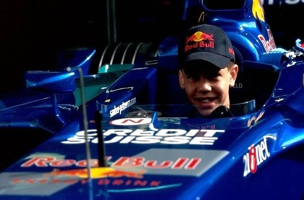 Formula One World Championship: Sebastian Vettel, Red Bull Junior Team, in the cockpit of the Sauber Petronas C21