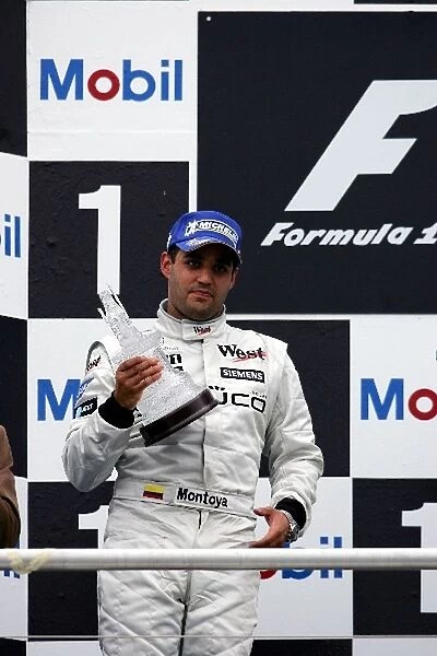 Formula One World Championship: Second place Juan Pablo Montoya McLaren on the podium