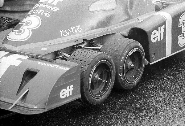 Formula One World Championship: Second placed Patrick Depailler calls into the pits late in the race for a tyre change, opting to use two wet