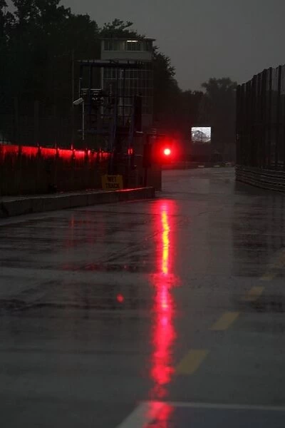 Formula One World Championship: The session was stopped early as a heavy storm hit the circuit