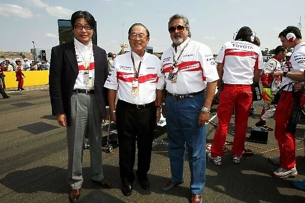 Formula One World Championship: Shinro Iwattsuki, Executive Vice President of Denso, Fujio Cho Chairman of the Board Toyota Motor Corporation