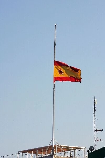 Formula One World Championship: The Spanish flags in the paddock have been lowered to half mast following the Madrid plane crash tragedy