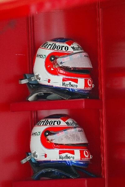 Formula One World Championship: Spare helmets for Rubens Barrichello Ferrari