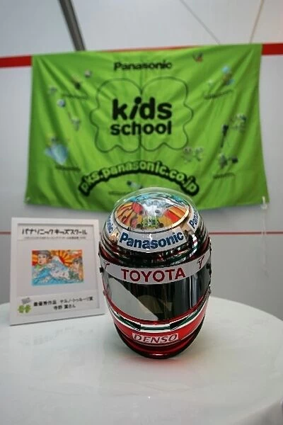 Formula One World Championship: The special Helmet design for Jarno Trulli Toyota