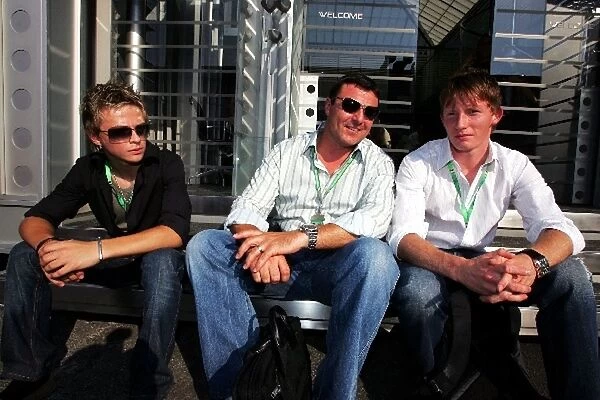 Formula One World Championship: Will Stevens Karter with Mark Blundell and Mike Conway