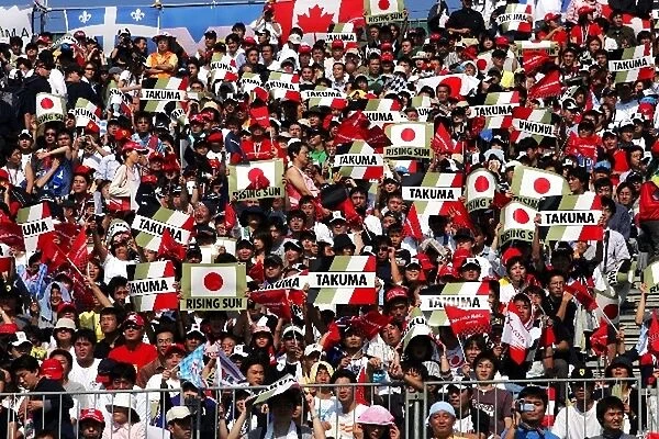 Formula One World Championship: Takuma Sato BAR fans go wild