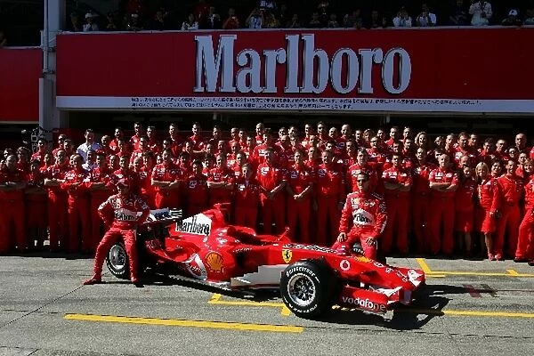 Formula One World Championship: Team photograph for Ferrari