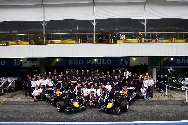 Formula One World Championship: A team photograph for Red Bull Racing
