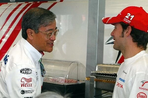 Formula One World Championship: Tetsuo Hattori Managing Officer Toyota Motorsport Corporation meets Cristiano Da Matta Toyota