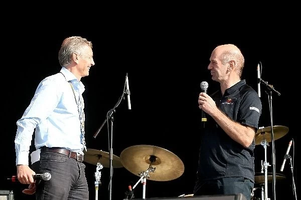 Formula One World Championship: Tony Jardine with Adrian Newey Red Bull Racing Chief Technical Officer