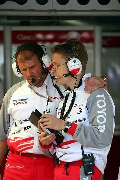 Formula One World Championship: A Toyota engineer with Ossi Oikarinen Toyota Race Engineer