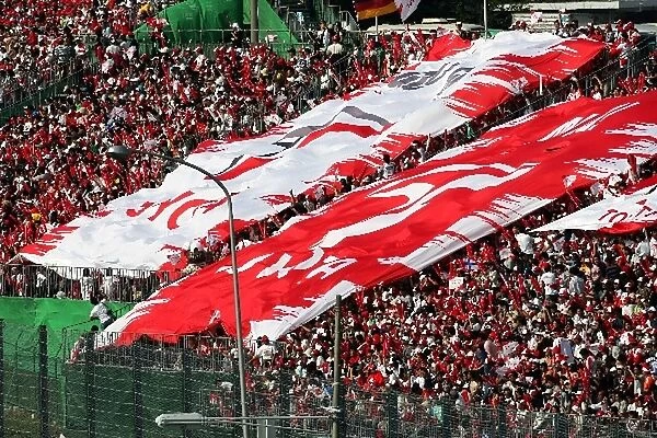Formula One World Championship: Toyota flags in the grandstand