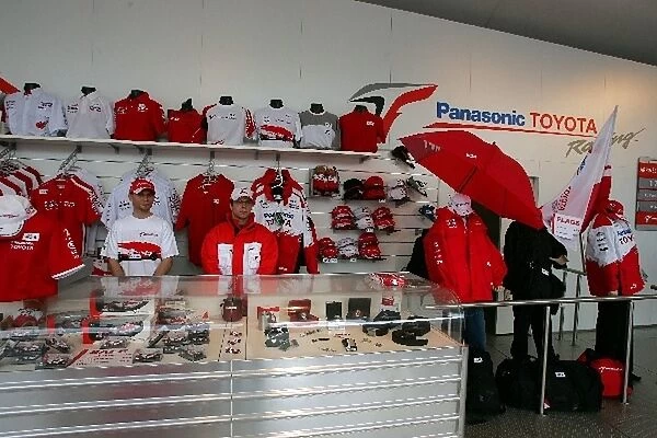 Formula One World Championship: The Toyota merchandise stall