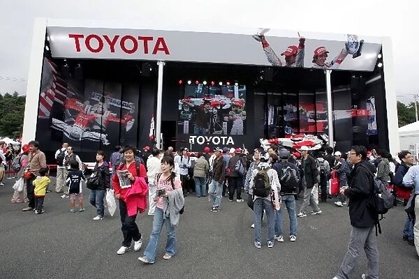 Formula One World Championship: Toyota stand in the merchandise area