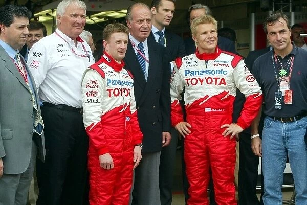 Formula One World Championship: The Toyota Team with HRH King Juan Carlos of Spain and Carlos Sainz