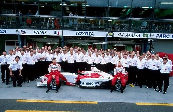 Formula One World Championship: Toyota team shot with drivers Olivier Panis and Cristiano da Matta