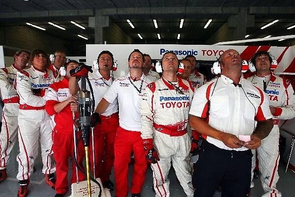 Formula One World Championship: Toyota watch qualifying in the pits