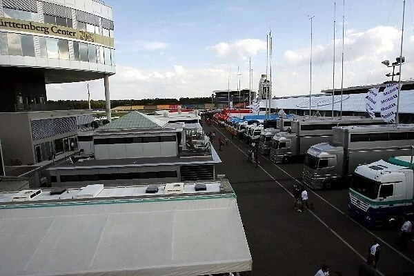 Formula One World Championship: Transporters in the paddock