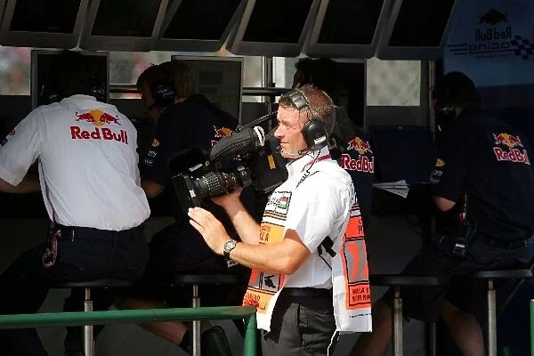 Formula One World Championship: A TV cameraman on the Red Bull pitwall