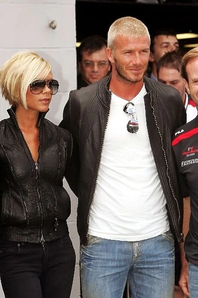 Formula One World Championship: Victoria Beckham with David Beckham