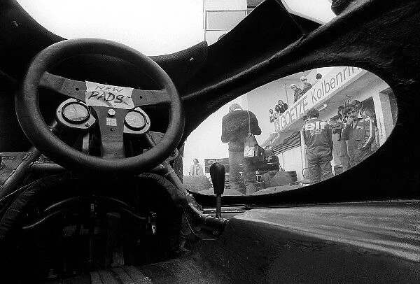 Formula One World Championship: A view from inside the cockpit of the six-wheeled Tyrrell P34 which had clear cut-outs incorporated into the