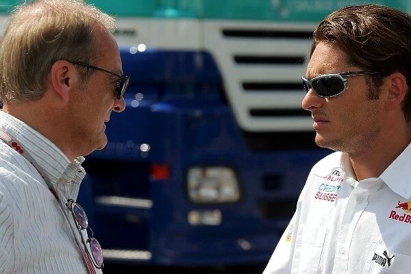 Formula One World Championship: Werner HeinzThe manager of Nick Heidfeld talks with Giancarlo Fisichella Sauber