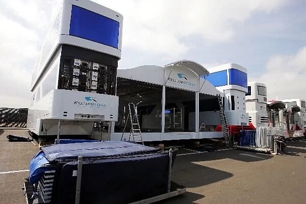 Formula One World Championship: Williams setup in preparation for the British Grand Prix