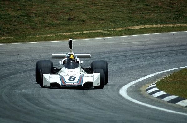 Formula One World Championship: Winner Carlos Pace Brabham BT44B, his first GP win