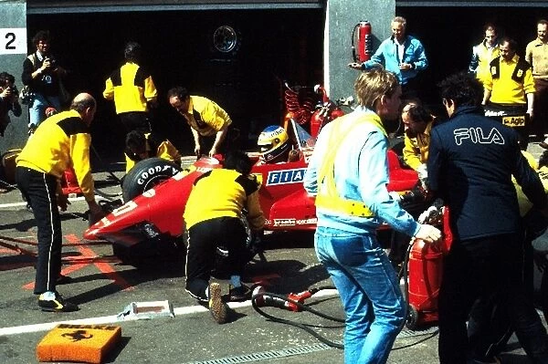 Formula One World Championship: Winner Michele Alboreto Ferrari 1216C4
