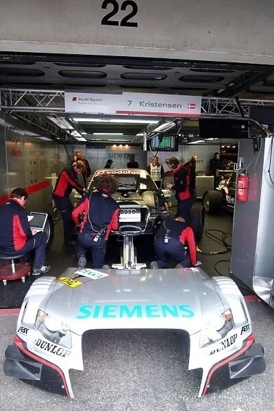DTM. The garage of Tom Kristensen (DEN) Audi Sport Team Abt Sportsline Audi A4 DTM (2007).