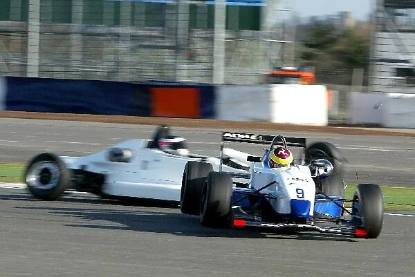 General Testing: Alex Lloyd ADR spins after collecting Chris Holmes who was having his first Formula Ford test