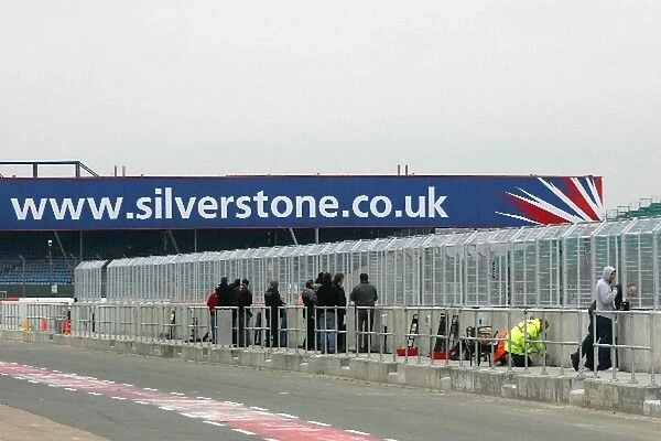 General Testing: The new pitwall: General Testing, Silverstone, England