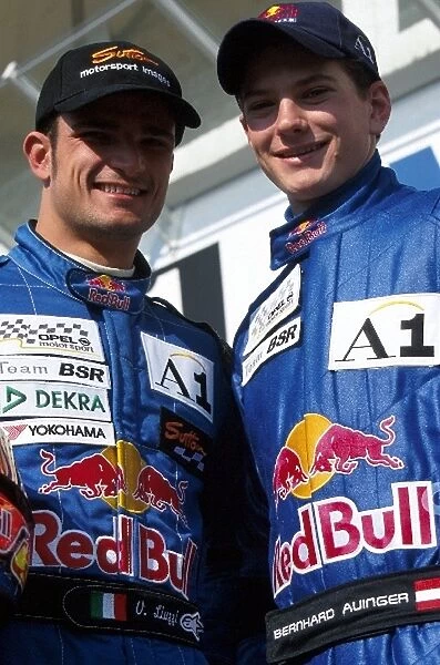 German Formula Three Championship: Bernard Auinger, right with Vitantonio Liuzzi, left, Red Bull Junior Team. Opel Team BSR