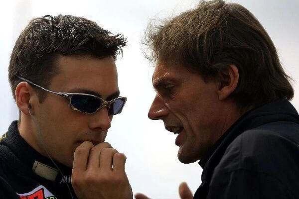 German Formula Three Championship: Gary Paffett Team Rosberg, talks to his engineer and later took victory